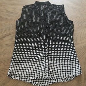 Black and white blouse